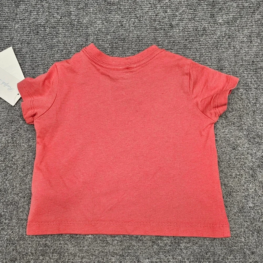 Ralph Lauren Polo Bear T-Shirt Baby 3M Red Lobster Graphic Cotton Tee NWT